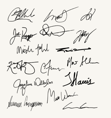 Signatures of all TPM staff